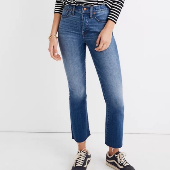 Madewell Slim Demi Boot High Rise Jeans, Size 26, Blue - Picture 1 of 8